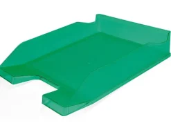 5 ESTRELLAS BANDEJA TRANSLÚCIDA VERDE FLUORESCENTE.CON PORTAETIQUETAS.DIMENSIONES:255X350X62MM.5*93-19 CS36185