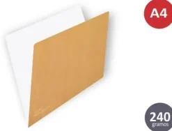 5 SUBCARPETA LIDERPAPEL DIN A4 KRAFT INTERIOR BLANCO 240G/M2