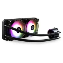 ABYSM ARTIC 240 ARGB KIT DE REFRIGERACION LIQUIDA - 2 VENTILADORES DE 120MM - ILUMINACION ARGB - BOMBA 2500RPM - TUBOS DE 335MM