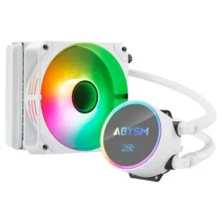 ABYSM ARTIC WHITE 120 ARGB KIT DE REFRIGERACION LIQUIDA - 1 VENTILADOR DE 120MM - ILUMINACION ARGB - BOMBA 2500RPM - TUBOS DE 335MM - COLOR BLANCO