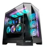 ABYSM DANUBE SAVA H600 BLACK CAJA TORRE E-ATX, ATX, ITX, MICRO ATX - LATERAL Y FRONTAL CRISTAL TEMPLADO - 3.5 Y 2.5 - USB-A, USB-C Y AUDIO - 4 VENTILADOR ARGB INSTALADO - SOPORTA REFRIGERACION LIQUIDA