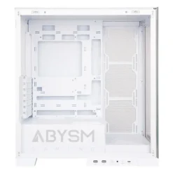 ABYSM DANUBE SAVA H500 WHITE CAJA TORRE ATX, ITX, MICRO ATX - LATERAL Y FRONTAL CRISTAL TEMPLADO - 3.5 Y 2.5 - USB-A, USB-C Y AUDIO - 4 VENTILADORES ARGB INSTALADOS - SOPORTA REFRIGERACION LIQUIDA