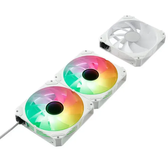 ABYSM GAMING ARCLIGHT 2.0 ARGB WHITE PACK DE 3 VENTILADORES 120MM CON ILUMINACION ARGB - VELOCIDAD MAX. 1500RPM - CONEXION EN SERIE