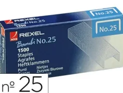 ACCO REXEL CAJA DE 1500 GRAPAS Nº25 PARA GRAPADORA BAMBIE 05020 CS46701