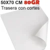 ADHESIVO OFFSET 80GR 10HOJAS 50X70CM PARA IMPRESORA CON CORTES TRASEROS