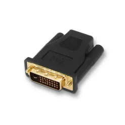 AISENS ADAPTADOR DVI A HDMI - 24+1/M-HDMI A HEMBRA BLINDADO EN ORO - FULL HD - COLOR NEGRO