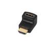 AISENS ADAPTADOR HDMI ACODADO - A HEMBRA-A MACHO CONECTAR HDMI EN ESPACIO REDUCIO - COLOR NEGRO