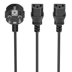 AISENS CABLE ALIMENTACION CPU - CEE7/M-2XC13/H - 1.8M - COLOR NEGRO