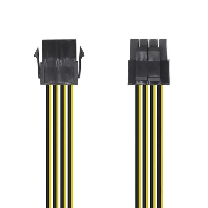 AISENS CABLE ALIMENTACION - 8 PIN/H-4+4 PIN/M - 30CM - COLOR NEGRO
