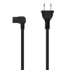 AISENS CABLE ALIMENTACION ACODADO FORMA 8 - CEE7/16/M-C7/H - 1.8M - COLOR NEGRO