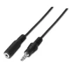 AISENS CABLE AUDIO ESTEREO - JACK 3.5/M-JACK 3.5/H - 1.5M - COLOR NEGRO