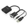 AISENS CABLE CONVERSOR SVGA+AUDIO A HDMI - SVGA/M+JACK 3.5/M+USB-A/M-HDMI A/H - 20CM - COLOR NEGRO
