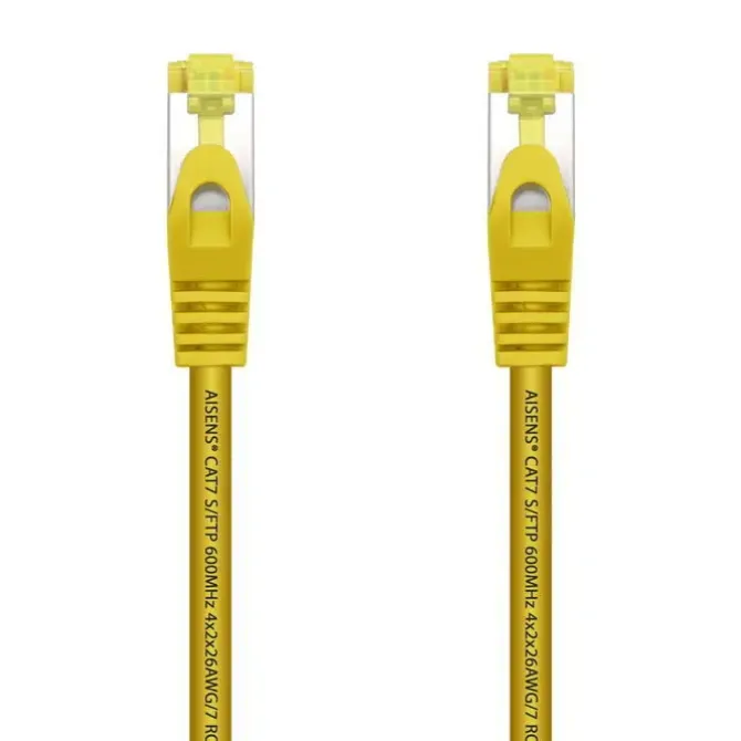 AISENS CABLE DE RED LATIGUILLO RJ45 LSZH CAT.7 600 MHZ S/FTP PIMF AWG26 - 0.5M - COLOR AMARILLO