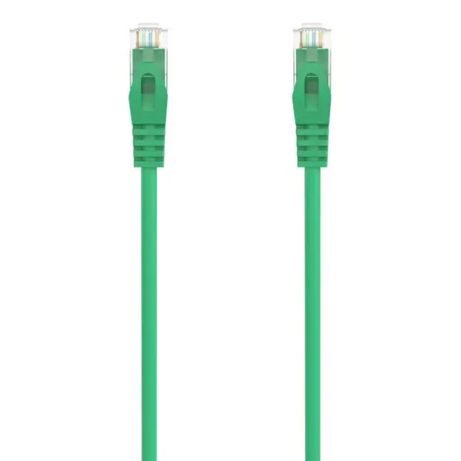 AISENS CABLE DE RED LATIGUILLO RJ45 LSZH CAT.6A 500 MHZ UTP AWG24 - 0.3M - LIBRE DE HALOGENOS - 10 GIGABIT/S - COLOR VERDE