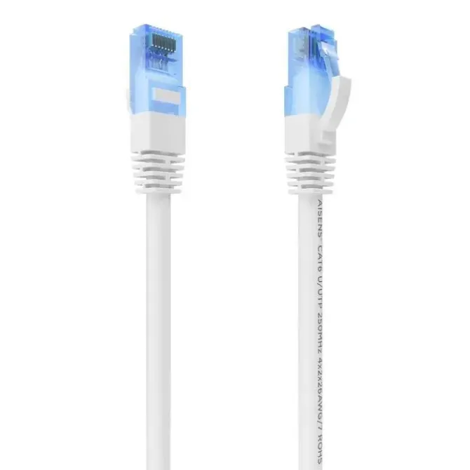 AISENS CABLE DE RED LATIGUILLO RJ45 CAT.6 UTP AWG26 CCA - 3.0M - COLOR BLANCO
