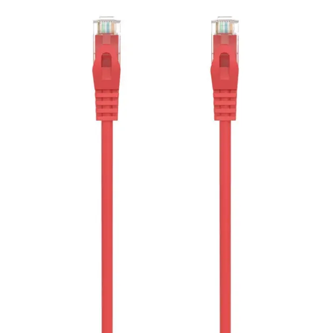 AISENS CABLE DE RED LATIGUILLO RJ45 LSZH CAT.6A 500 MHZ UTP AWG24 - 1M - LIBRE DE HALOGENOS - 10 GIGABIT/S - COLOR ROJO