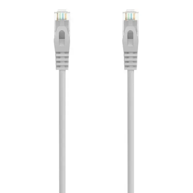 AISENS CABLE DE RED LATIGUILLO RJ45 LSZH CAT.6A 500 MHZ UTP AWG24 - 0.3M - LIBRE DE HALOGENOS - 10 GIGABIT/S - COLOR GRIS