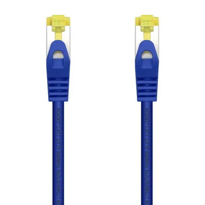AISENS CABLE DE RED LATIGUILLO RJ45 LSZH CAT.7 600 MHZ S/FTP PIMF AWG26 - 25CM - COLOR AZUL
