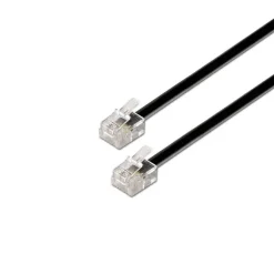 AISENS CABLE DE TELEFONO 6P4C - M-M - 2.0M - COLOR NEGRO