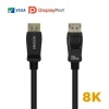 AISENS CABLE DISPLAYPORT CERTIFICADO V1.4 8K@60HZ - DP/M-DP/M - 0.5M - COLOR NEGRO