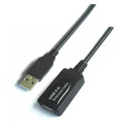 AISENS CABLE EXTENSION USB 2.0 PROLONGADOR CON AMPLIFICADOR - TIPO A MACHO A TIPO A HEMBRA - 10M - COLOR NEGRO