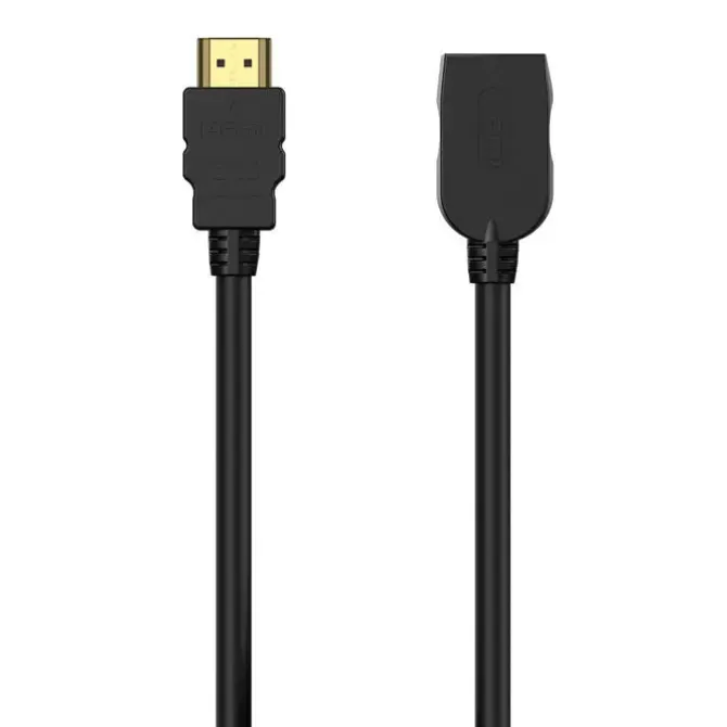 AISENS CABLE HDMI V2.0 PROLONGADOR PREMIUM ALTA VELOCIDAD / HEC 4K@60HZ 18GBPS - A/M-A/H - 1.0M - COLOR NEGRO