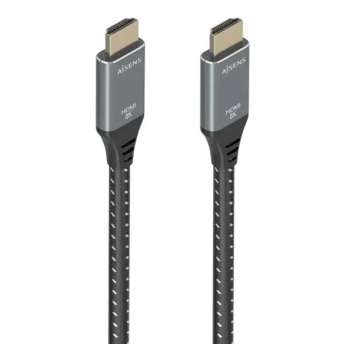 AISENS CABLE HDMI V2.1 ULTRA ALTA VELOCIDAD / HEC 8K@60HZ 48GBPS - A/M-A/M - 1M - COLOR GRIS