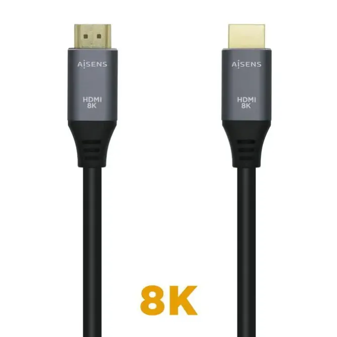 AISENS CABLE HDMI V2.1 ULTRA ALTA VELOCIDAD 8K@60HZ 48GBPS - A/M-A/M - 1.0M - COLOR NEGRO