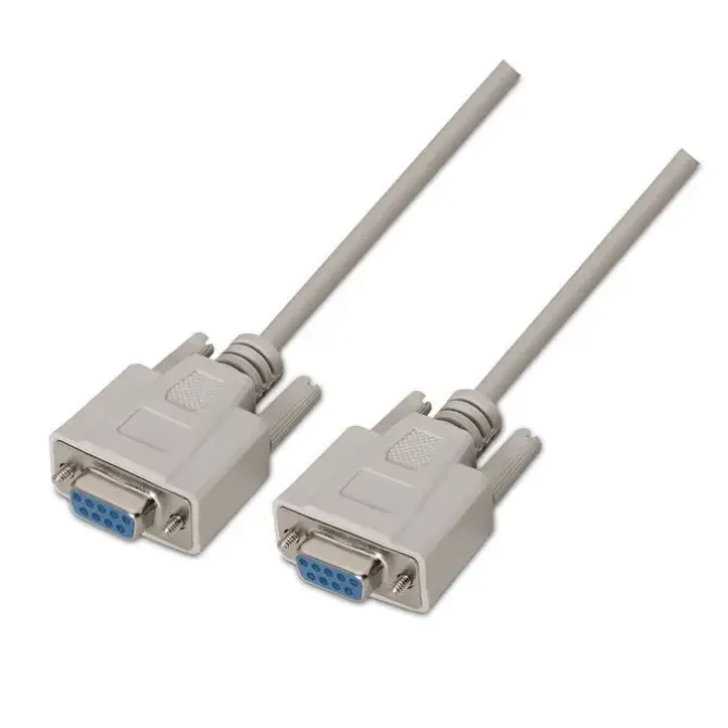 AISENS CABLE SERIE RS232 - DB9/H-DB9/H - 1.8M - COLOR BEIGE