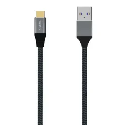AISENS CABLE USB 3.1 GEN2 ALUMINIO 10GBPS 3A - TIPOUSB-C/M-A/M - 1.0M - COLOR GRIS