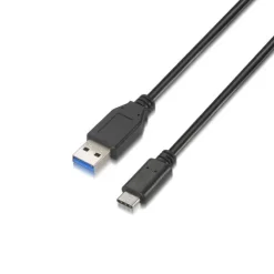 AISENS CABLE USB 3.1 GEN2 10GBPS 3A - TIPO USB-C/M-A MACHO - 1.0M - COLOR NEGRO