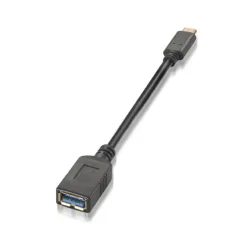AISENS CABLE USB 3.1 GEN1 5GBPS 3A - TIPO USB-C/M-A HEMBRA - 15CM - COLOR NEGRO