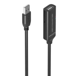 AISENS CABLE USB 2.0 PROLONGADOR CON AMPLIFICADOR - TIPO A/M-A/H - 5.0M - COLOR NEGRO