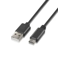 AISENS CABLE USB TIPO C A USB A 2.0 - CARGA RAPIDA - 2.0M - COLOR NEGRO
