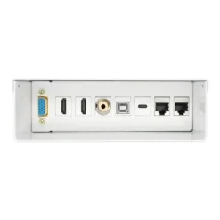 AISENS CAJA DE CONEXIONES VGA, JACK 3.5, 2X HDM, 1X USB-, 1X USB-B, 2X RJ45 CAT.6A STP - COLOR BLANCO