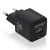 AISENS CARGADOR GAN 25W - 1XUSB-C PD3.0 QC4.0 - 1XUSB-A QC3.0 - COLOR NEGRO