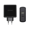 AISENS CARGADOR PARA SMARTPHONE 57W 1X USB-C PD3.0 45W, 1X USB-A 5V/2.4A 12W