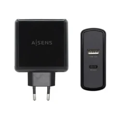 AISENS CARGADOR PARA SMARTPHONE 57W 1X USB-C PD3.0 45W, 1X USB-A 5V/2.4A 12W