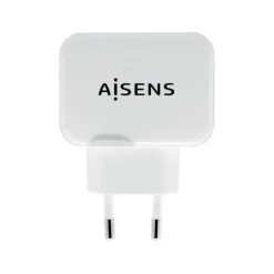 AISENS CARGADOR USB 17W 5V/3.4A - 2XUSB CON CONTROL AI - COLOR BLANCO