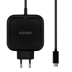AISENS CARGADOR 65W PD3.0 QC3.0 1XUSB-C 1.2M - COLOR NEGRO