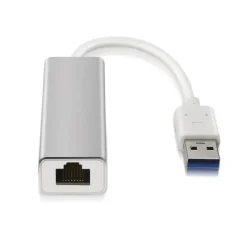 AISENS CONVERSOR ADAPTADOR DE RED RJ45 A USB 3.0 GIGABIT 10/100/1000 MBPS - COLOR PLATA