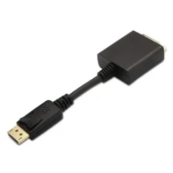 AISENS CONVERSOR DISPLAYPORT A DVI SINGLE LINK - DP/M-DVI/H - 15CM - COLOR NEGRO