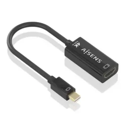 AISENS CONVERSOR MINI DP A HDMI 4K@60HZ - MINI DP/M-HDMI/H - 15CM - COLOR NEGRO