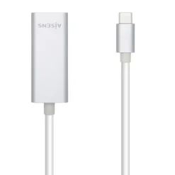 AISENS CONVERSOR USB3.1 GEN1 USB-C A ETHERNET GIGABIT 10/100/1000 MBPS - 15CM - COLOR PLATA