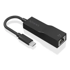 AISENS CONVERSOR USB3.1 GEN1 USB-C A ETHERNET GIGABIT 10/100/1000 MBPS - 11CM - COLOR NEGRO