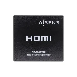 AISENS HDMI DUPLICADOR 4K@30HZ 1X2 CON ALIMENTACION - COLOR NEGRO