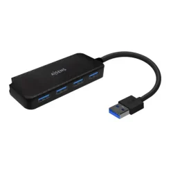 AISENS HUB USB 3.0 - TIPO A/M-4X TIPO A/H - 15CM - COLOR NEGRO