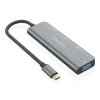 AISENS HUB USB 3.2 GEN2 10G USB-C - USB-C/M-1XUSB-C/H-3XUSB-A/H - 15CM - COLOR GRIS