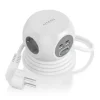 AISENS REGLETA DE ENCHUFES SOBREMESA MULTIFUNCION CON 3 TOMAS + 2XUSB-C - 2XUSB-A - 1.4M - COLOR BLANCO