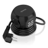 AISENS REGLETA DE ENCHUFES SOBREMESA MULTIFUNCION CON 3 TOMAS + 2XUSB-C - 2XUSB-A - 1.4M - COLOR NEGRO